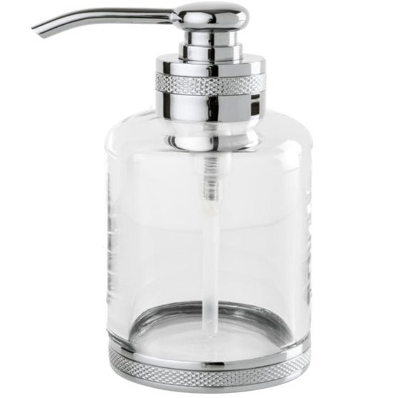 Small Soap Dispenser Crystal and Silver