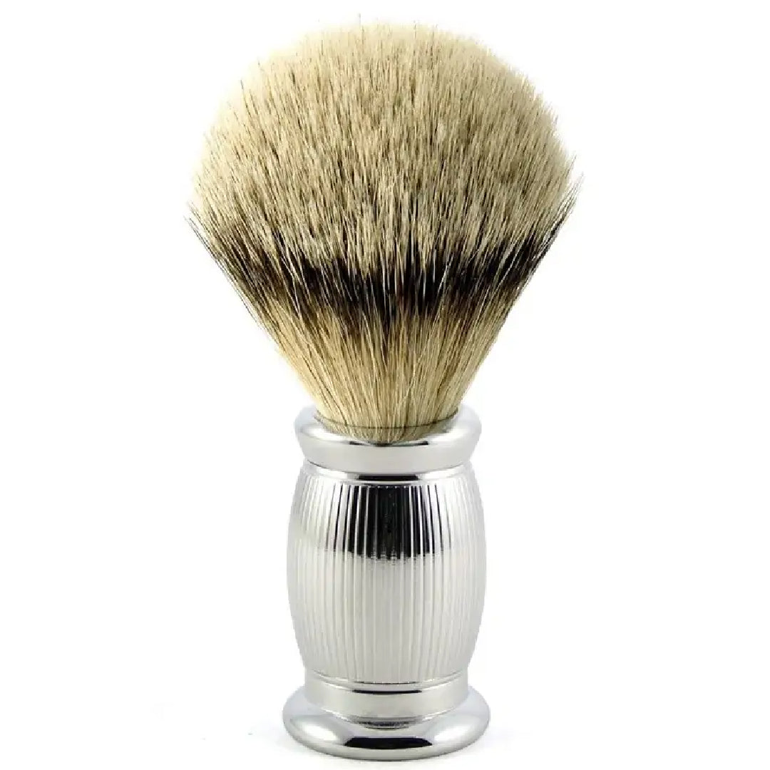 Bulbous Lined Shaving Brush (Silver Tip)